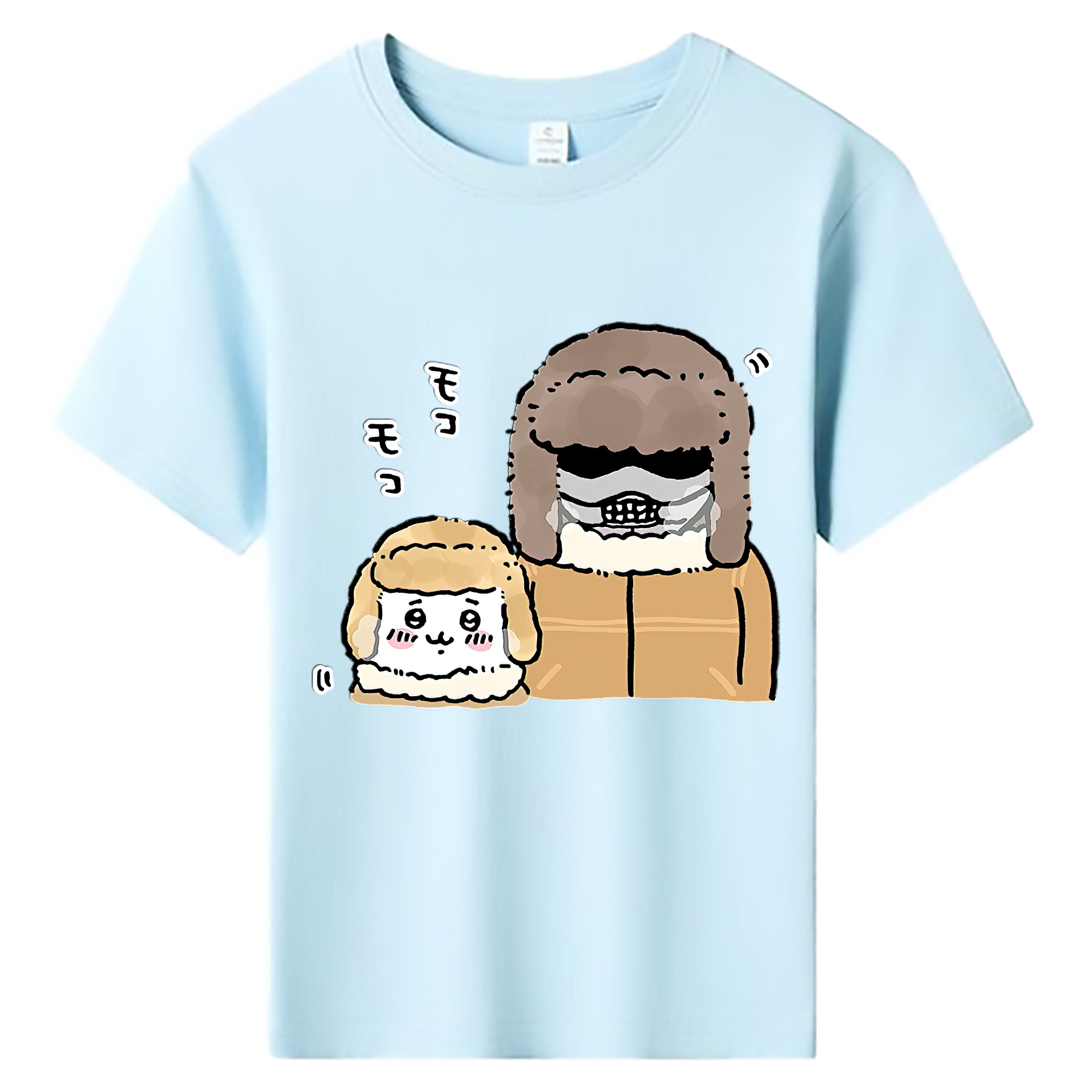 （画像用） ちいかわ 労働の鎧さん Chii-kawa Mr. Armor of Labor 綿100％キッズTシャツ（フロントプリント）